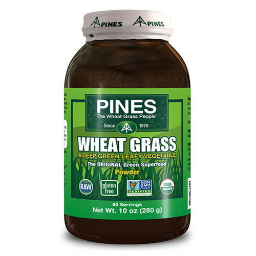 Pines Wheat Grass Powder 100% Pure, Original Green Super Food - 10 Oz, 80 Servings